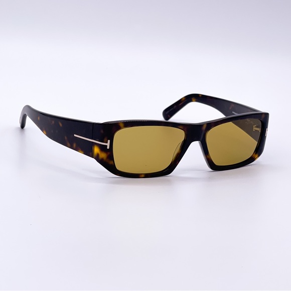 NEW TOM FORD UNISEX SUNGLASSES BLACK YELLOW SQUARE EYEWEAR TOM FORD - Picture 7 of 12